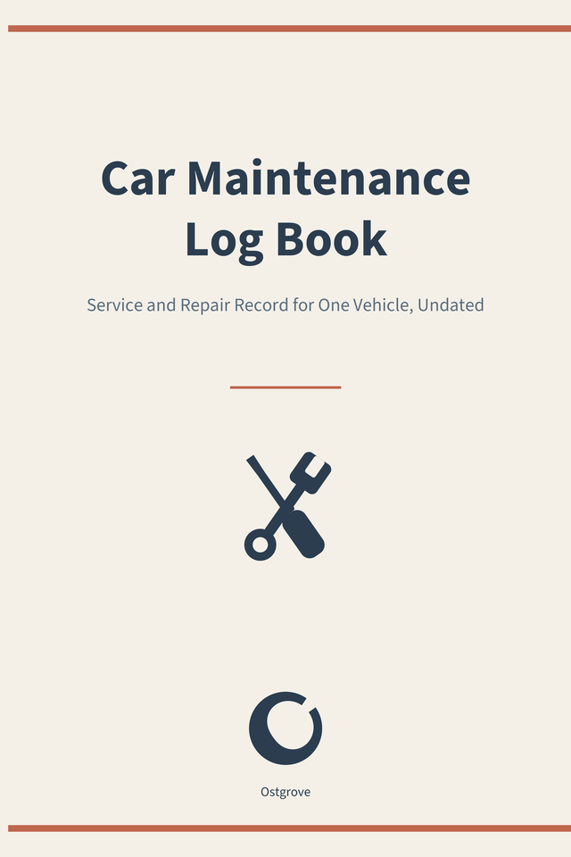 Front cover of Car Maintenance Log Book